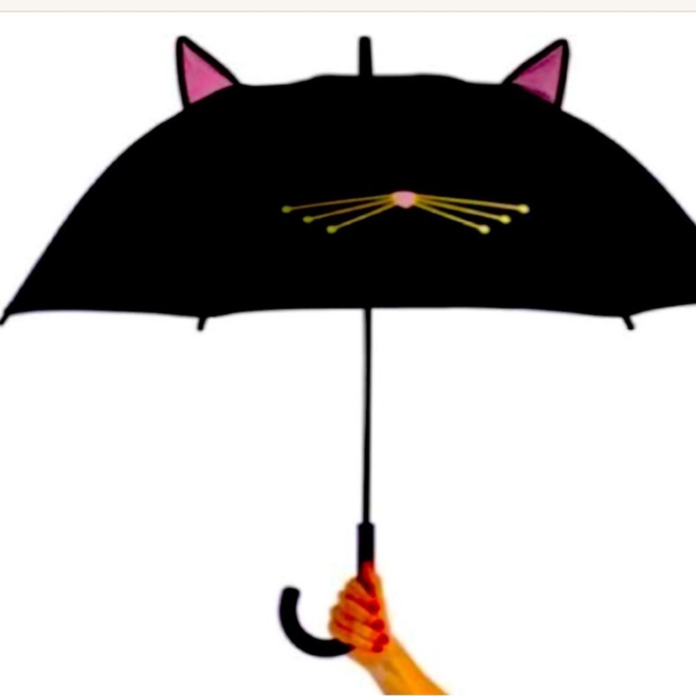 Black Cat-Themed Umbrella for Pet Lovers